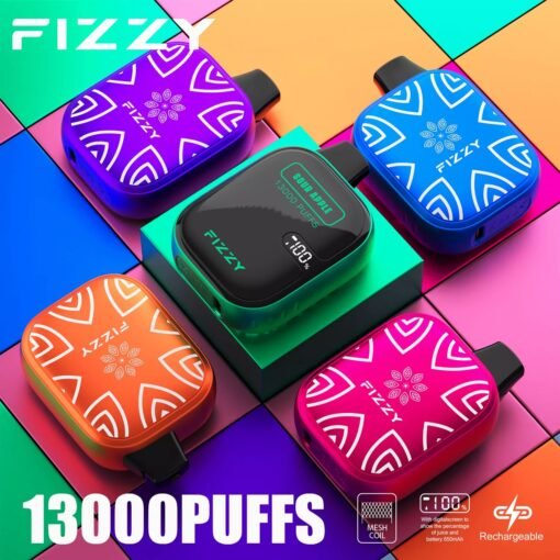 Fizzy Boom 13000 Puffs 2% 5% LCD-Bildschirm mit niedrigem Nikotingehalt in großen Mengen. Kaufen Sie wiederaufladbare Einweg-Vapes im Großhandel – Bild 14