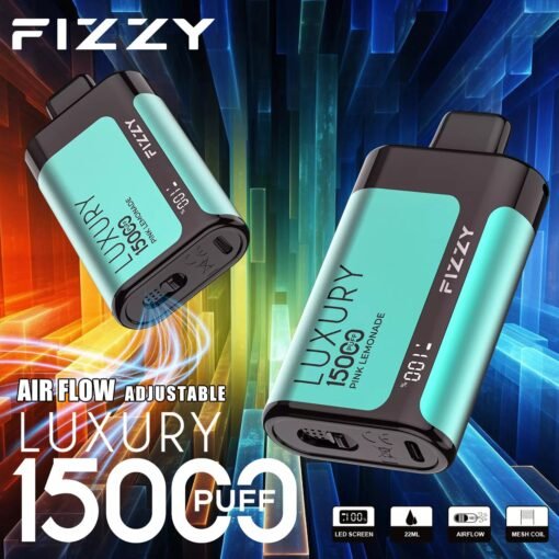 Fizzy Luxury 15000 Puffs 2% 5% LCD-Bildschirm mit niedrigem Nikotingehalt. Kaufen Sie wiederaufladbare Einweg-Vapes im Großhandel – Bild 7