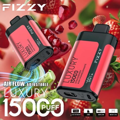 Fizzy Luxury 15000 Puffs 2% 5% LCD-Bildschirm mit niedrigem Nikotingehalt. Kaufen Sie wiederaufladbare Einweg-Vapes im Großhandel – Bild 2