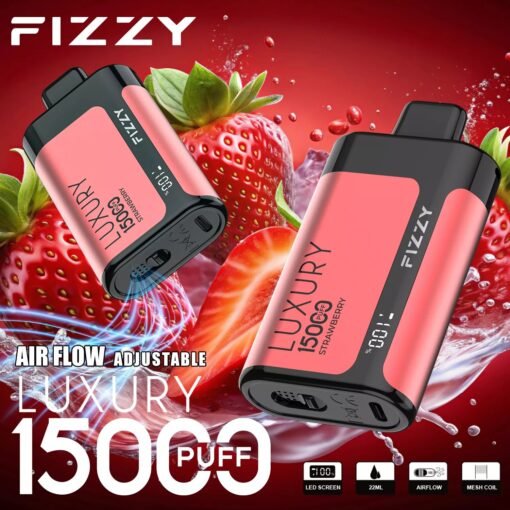 Fizzy Luxury 15000 Puffs 2% 5% LCD-Bildschirm mit niedrigem Nikotingehalt. Kaufen Sie wiederaufladbare Einweg-Vapes im Großhandel – Bild 12