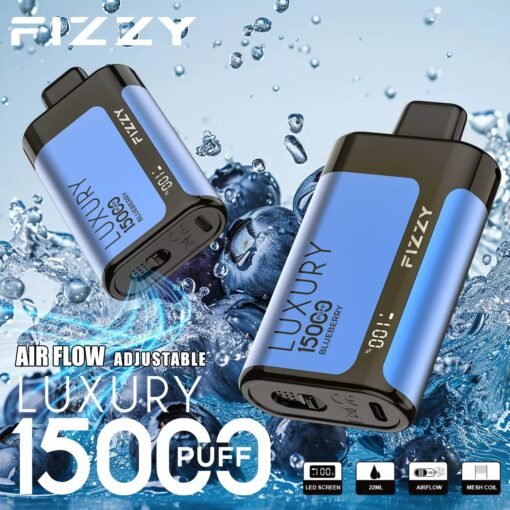 Fizzy Luxury 15000 Puffs 2% 5% LCD-Bildschirm mit niedrigem Nikotingehalt. Kaufen Sie wiederaufladbare Einweg-Vapes im Großhandel – Bild 11