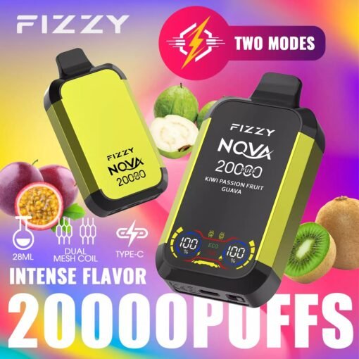 Fizzy Nova 20000 Puffs Dual Mesh 2% 5% LCD-Bildschirm mit niedrigem Nikotingehalt. Kaufen Sie wiederaufladbare Einweg-Vapes im Großhandel – Bild 15