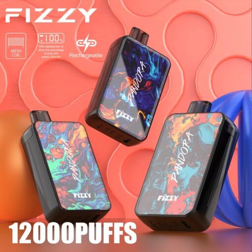 Fizzy Pandora 12000 Puffs 2% 5% LCD-Bildschirm mit niedrigem Nikotingehalt. Kaufen Sie wiederaufladbare Einweg-Vapes im Großhandel – Bild 10