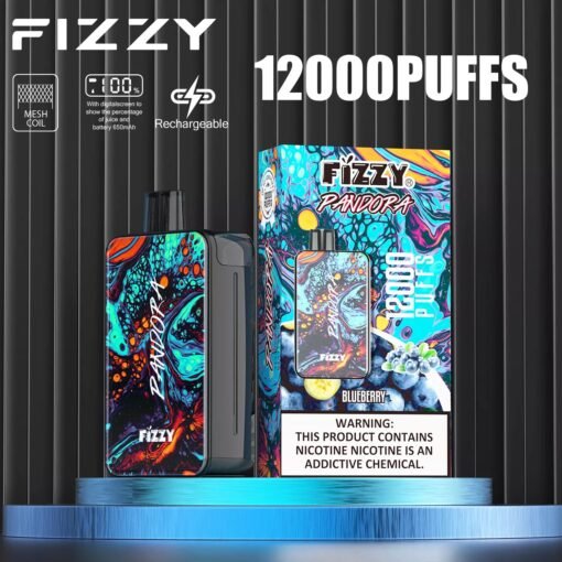 Fizzy Pandora 12000 Puffs 2% 5% LCD-Bildschirm mit niedrigem Nikotingehalt. Kaufen Sie wiederaufladbare Einweg-Vapes im Großhandel – Bild 13