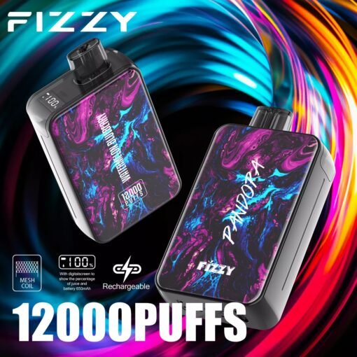 Fizzy Pandora 12000 Puffs 2% 5% LCD-Bildschirm mit niedrigem Nikotingehalt. Kaufen Sie wiederaufladbare Einweg-Vapes im Großhandel – Bild 9