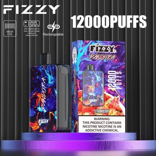 Fizzy Pandora 12000 Puffs 2% 5% LCD-Bildschirm mit niedrigem Nikotingehalt. Kaufen Sie wiederaufladbare Einweg-Vapes im Großhandel – Bild 6