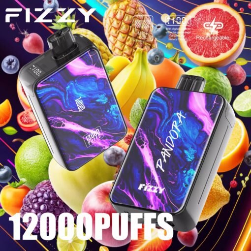 Fizzy Pandora 12000 Puffs 2% 5% LCD-Bildschirm mit niedrigem Nikotingehalt. Kaufen Sie wiederaufladbare Einweg-Vapes im Großhandel – Bild 5